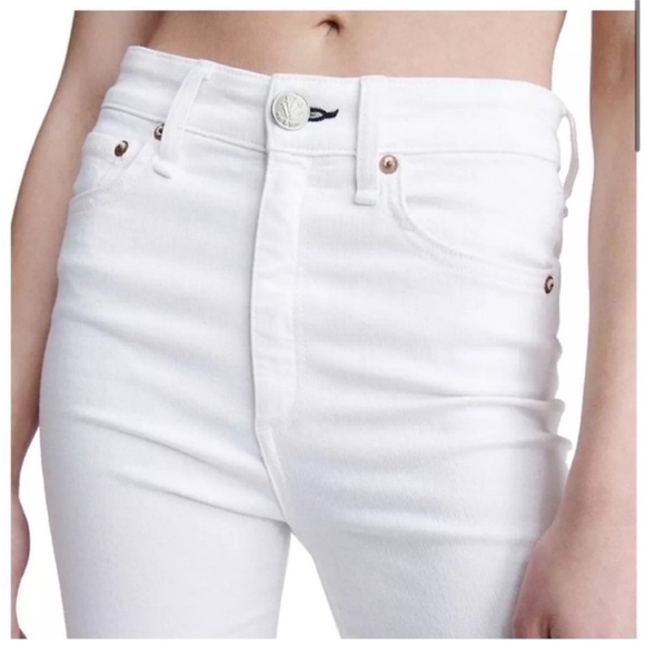 NWT rag & bone Jeans Nina High-Rise Ankle Skinny in White Size 30 (8-10) - Picture 5 of 13